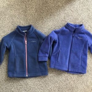 Pair of Columbia fleece jackets